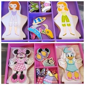 BUNDLE! Both sets of Disney magnetic dress-up